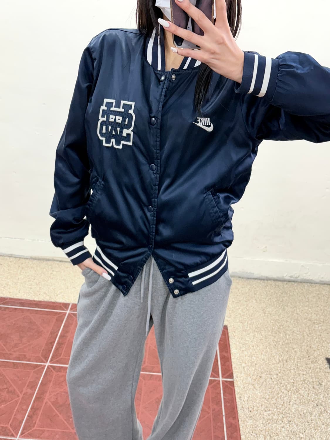 나이키 바시티자켓 네이비 상품이미지8