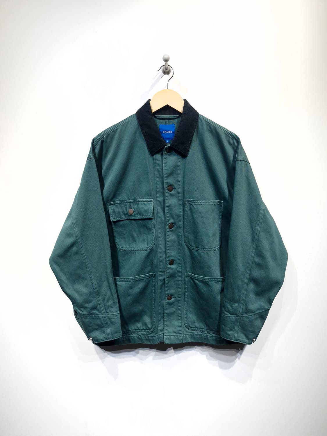 빔즈(BEAMS)데님 커버올 자켓 그린 상품이미지1