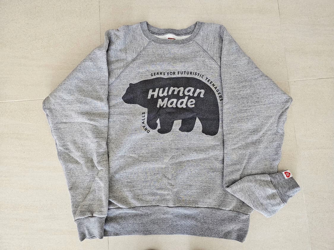 휴먼메이드 래글런 크루넥 스웨트 셔츠 상품이미지3