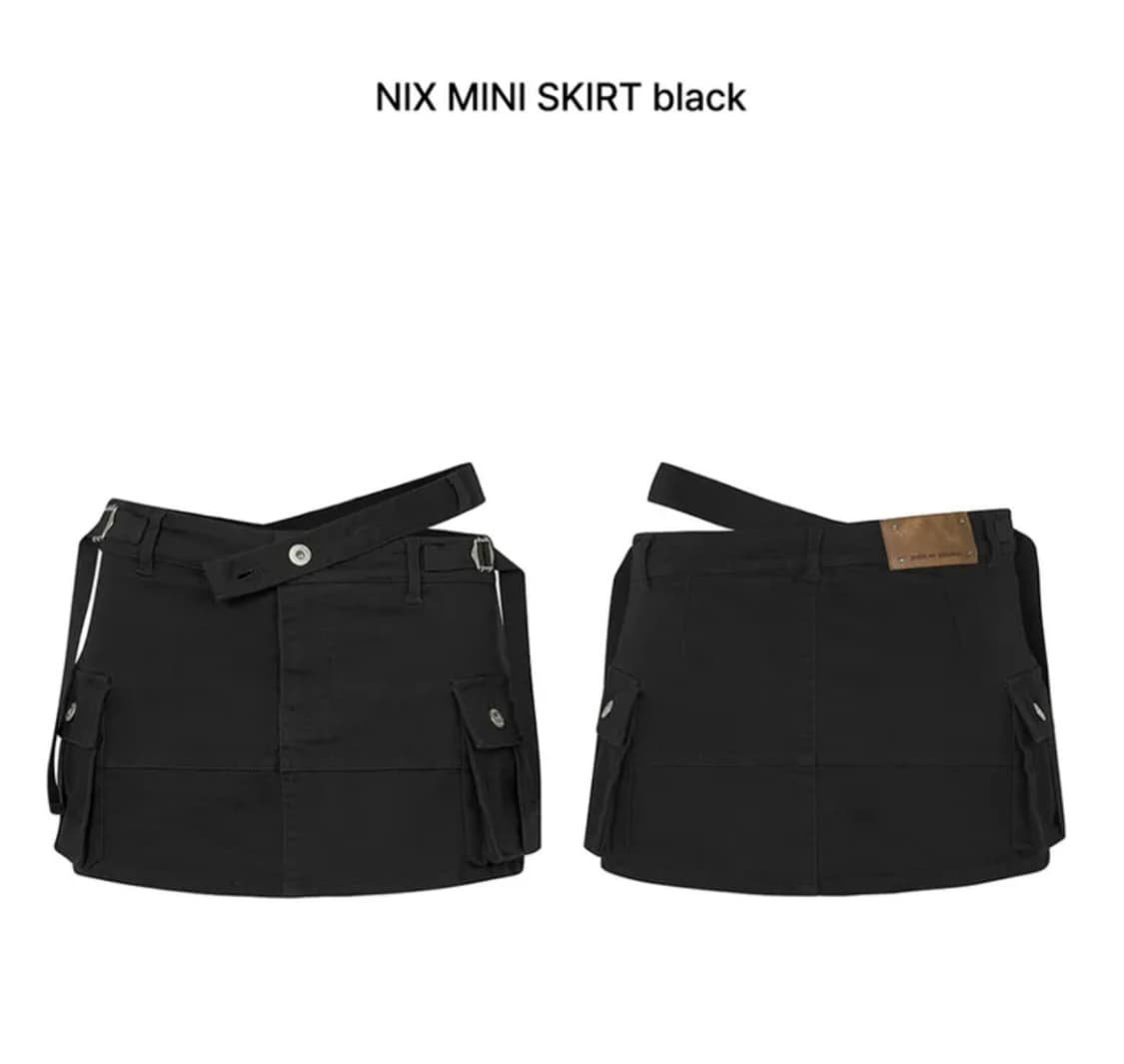 페인오어플레져 닉스 미니 스커트 블랙 상품이미지2