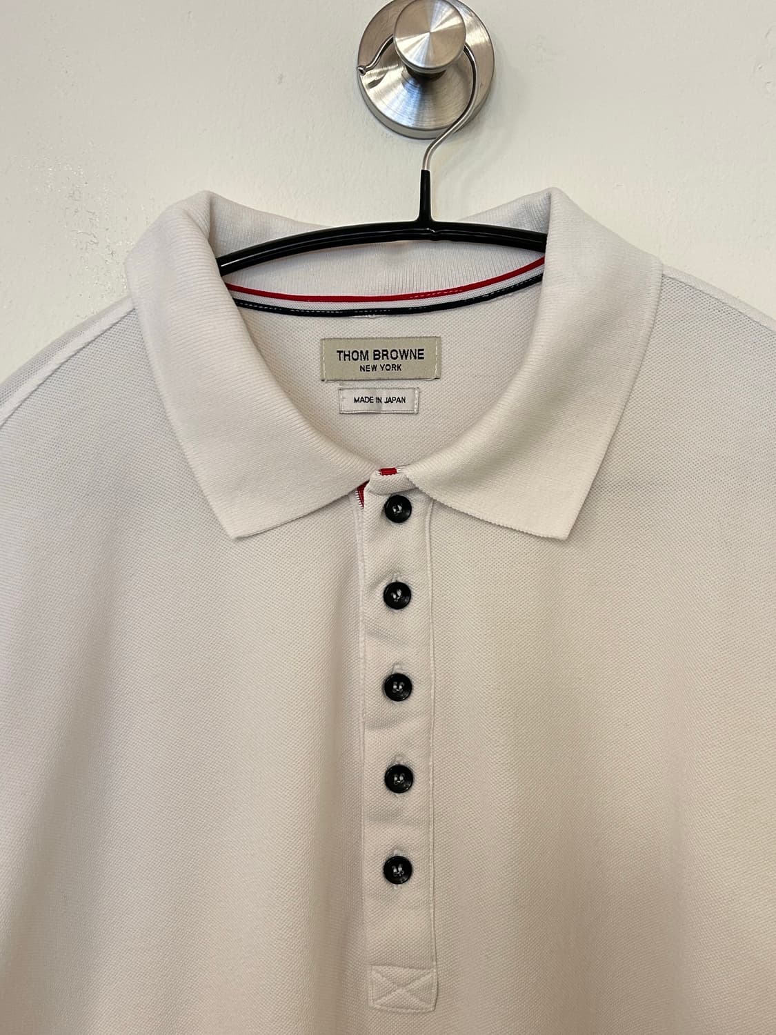 톰브라운 화이트 반팔 카라티 사이즈 4 상품이미지2