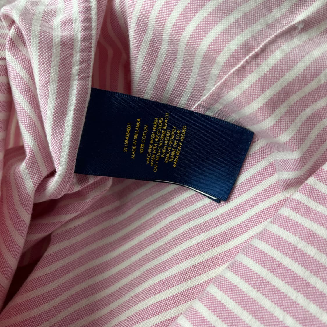 폴로 랄프로렌 옥스포드 딸기우유 스트라이프 셔츠 S 상품이미지6