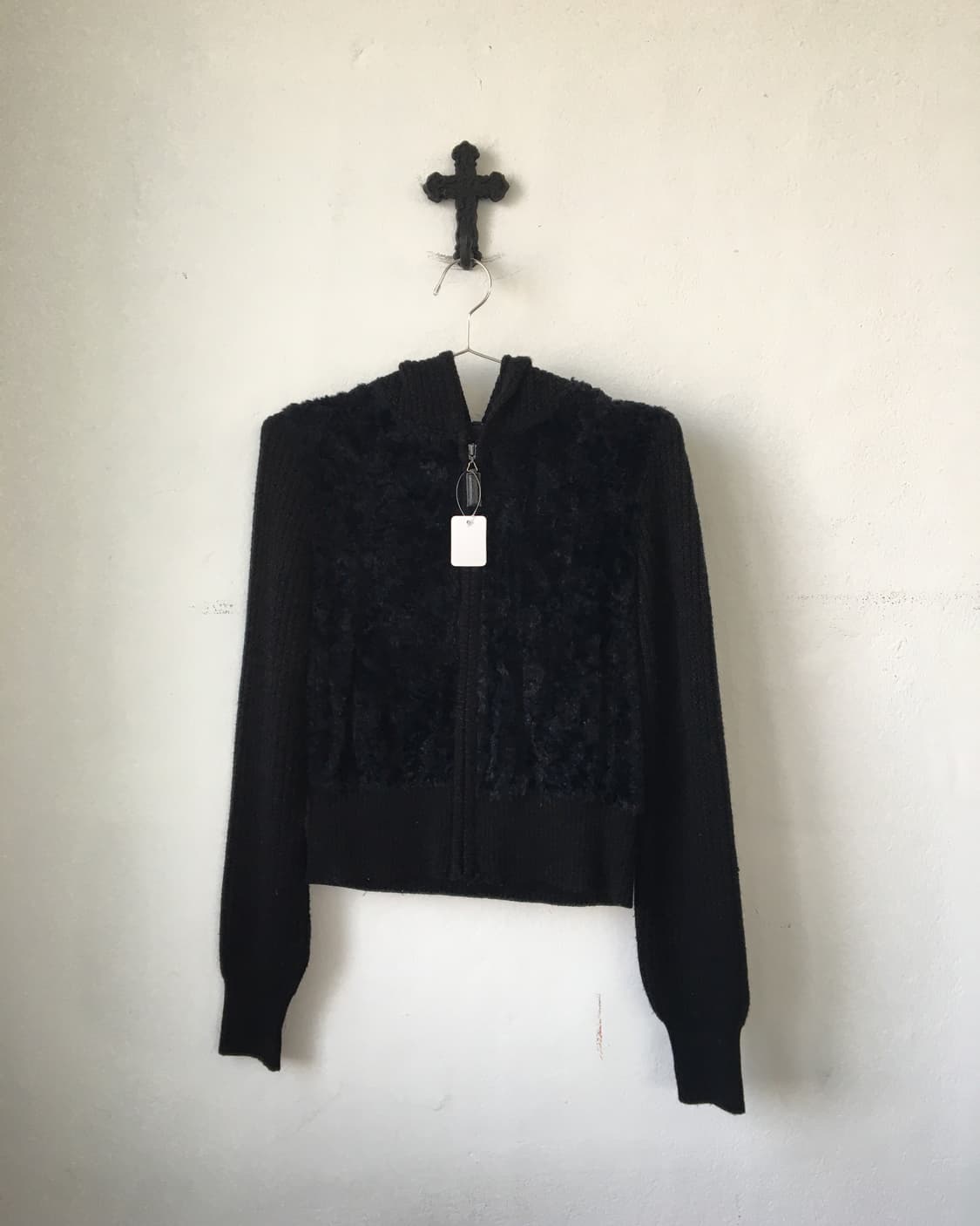 Fake fur layered hood zip up 상품이미지2