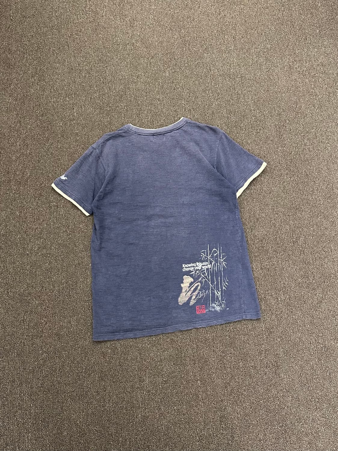 M)Blue Vacation vintage 레이어드 네이비 반팔 상품이미지7