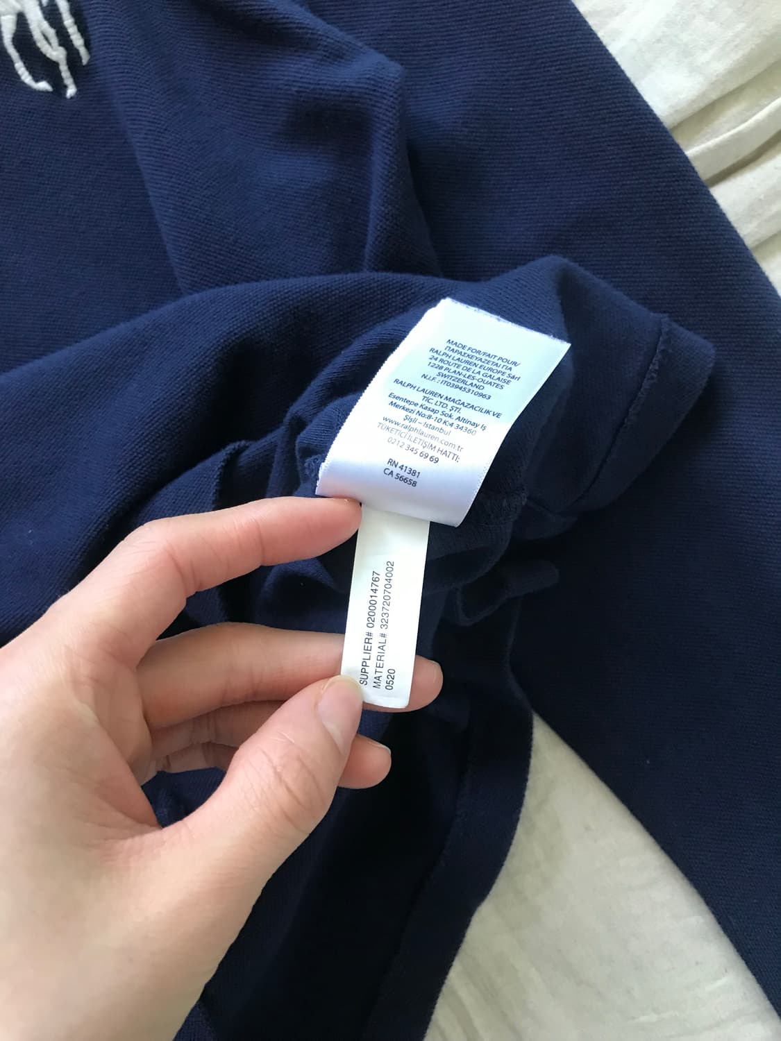 폴로 랄프로렌 빅포니 로고 네이비 긴팔 카라티 상품이미지10