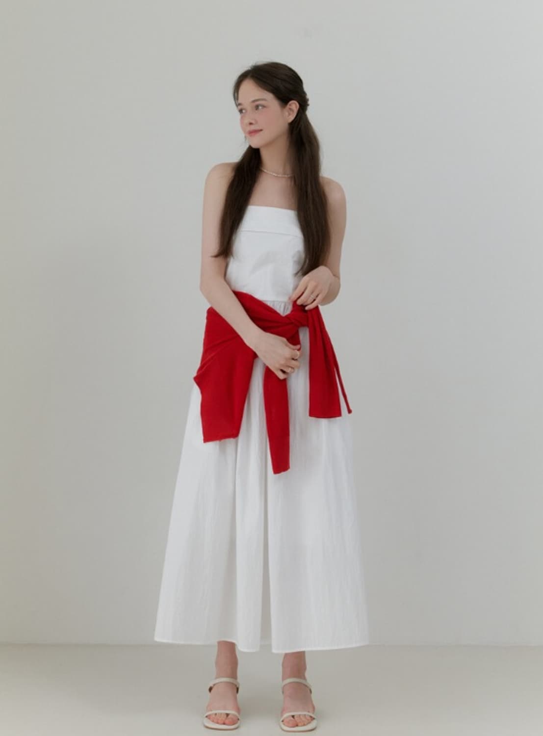 [리엘 RE_L] 뷔스티에 원피스 (화이트 / 택포함 새상품) 상품이미지4