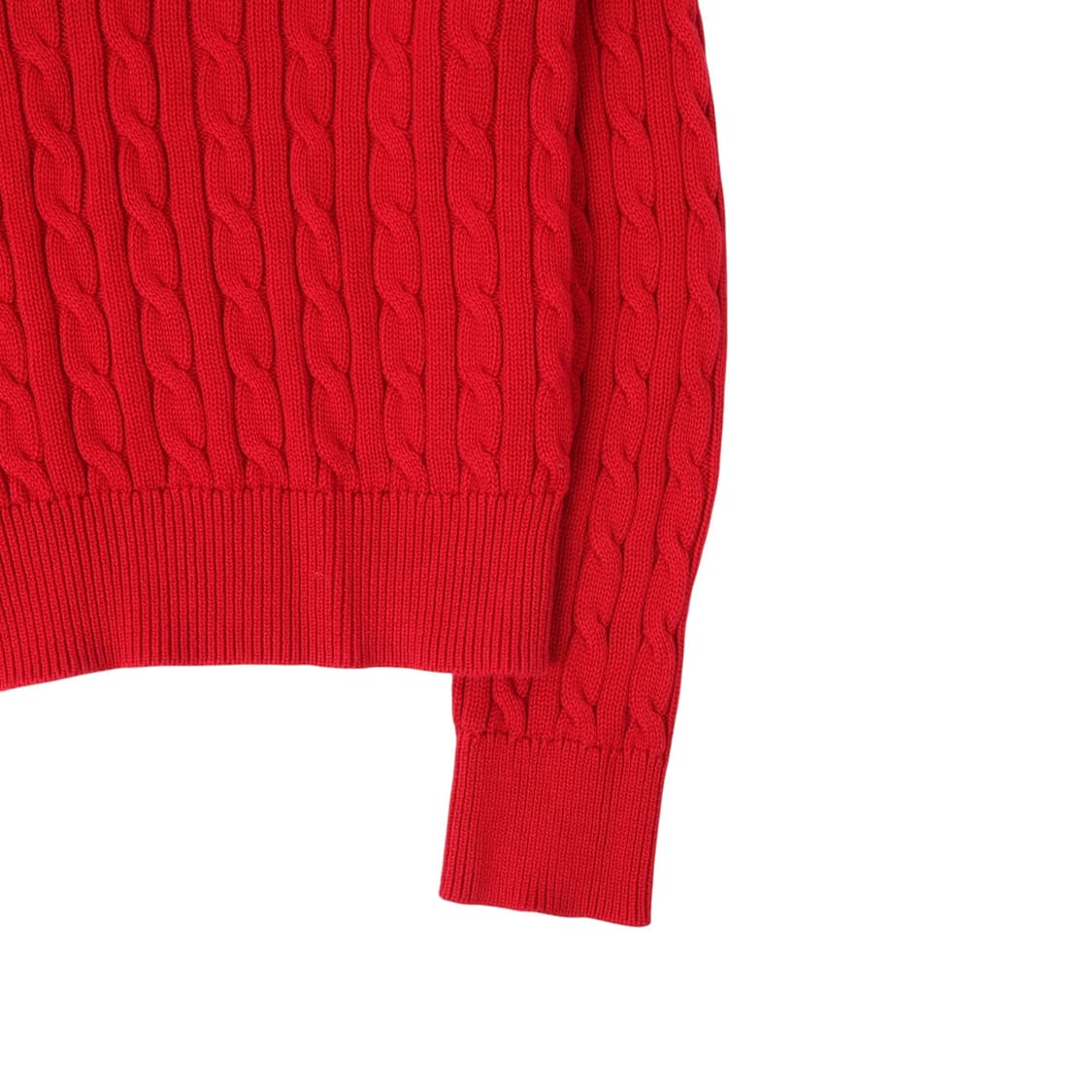 폴로 랄프로렌 우먼스 레드 버튼업 케이블 니트 상품이미지4