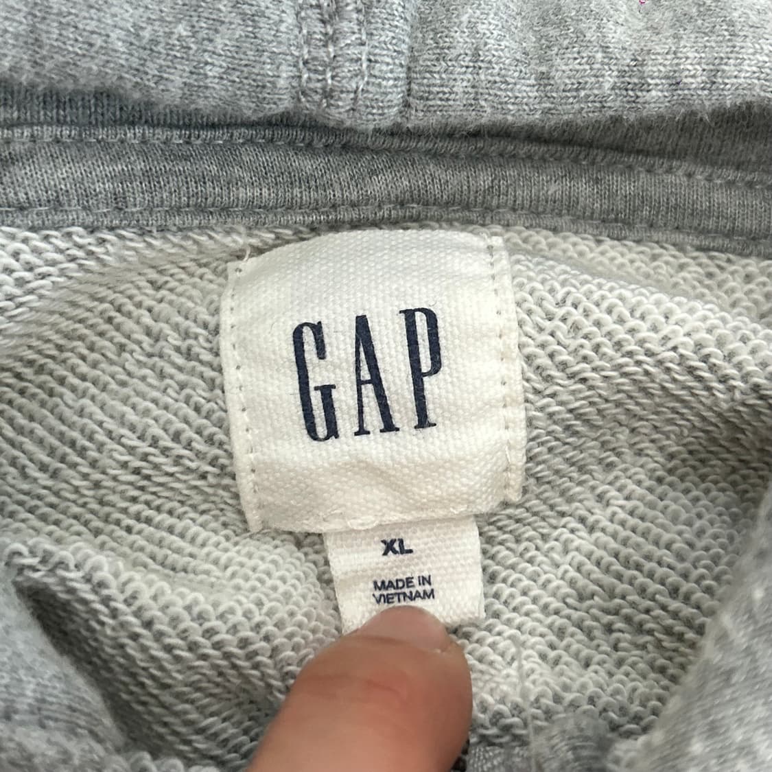 Gap 갭 네이비 로고 그레이 후드집업 상품이미지5