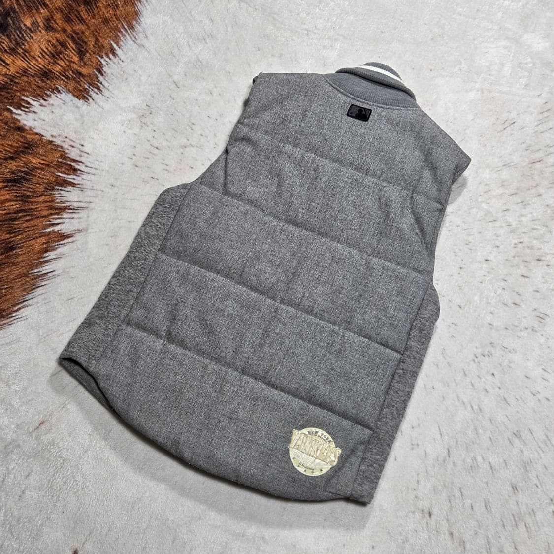 MLB NY 그레이 패딩 베스트 상품이미지4