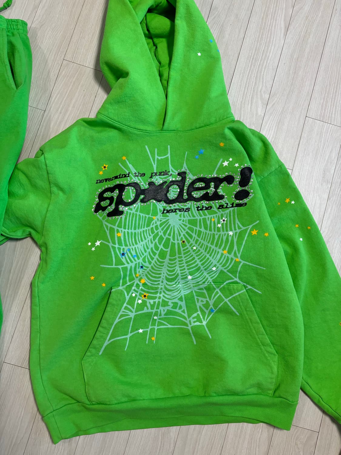 Sp5der punk 그린 셋업 L 상품이미지1