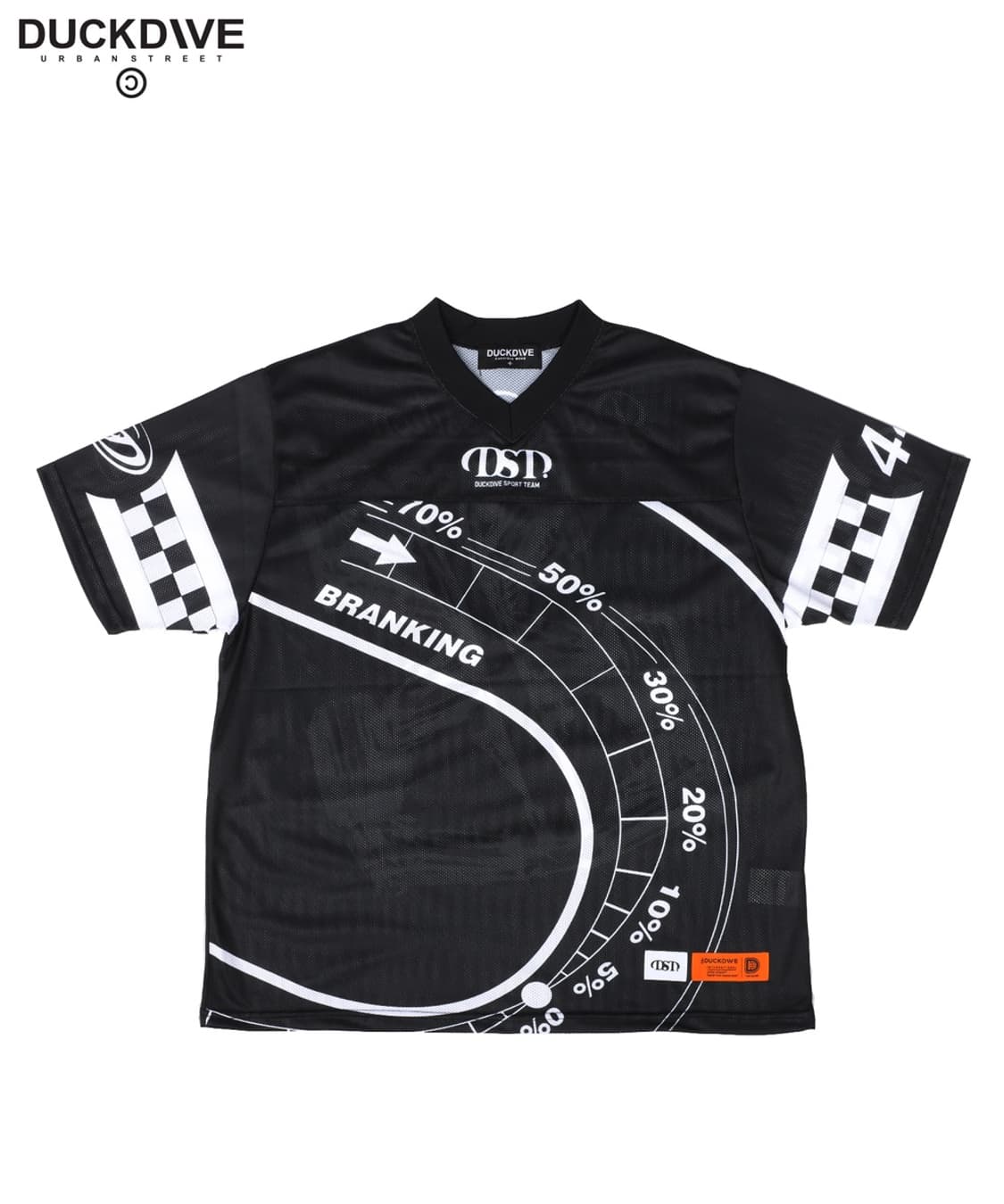 덕다이브 F1 머신 메쉬 숏슬리브 블랙 반팔 티셔츠 상품이미지2