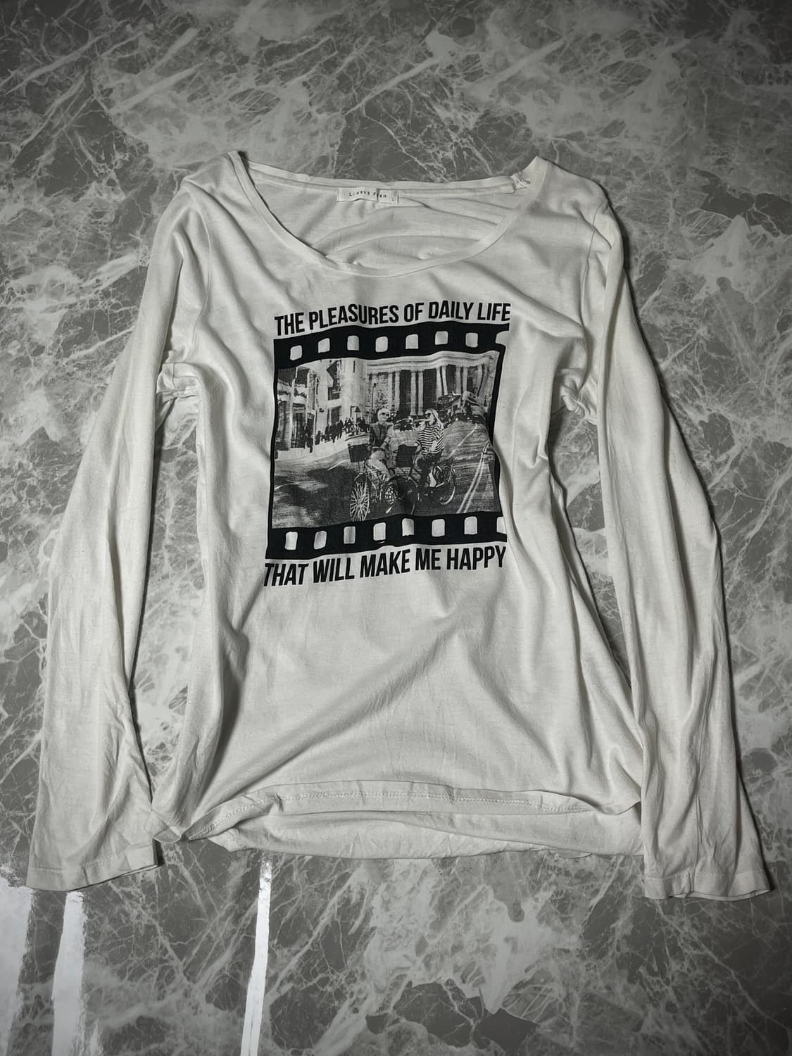 (Lowrys farm)u neck printing sleeve t 상품이미지1