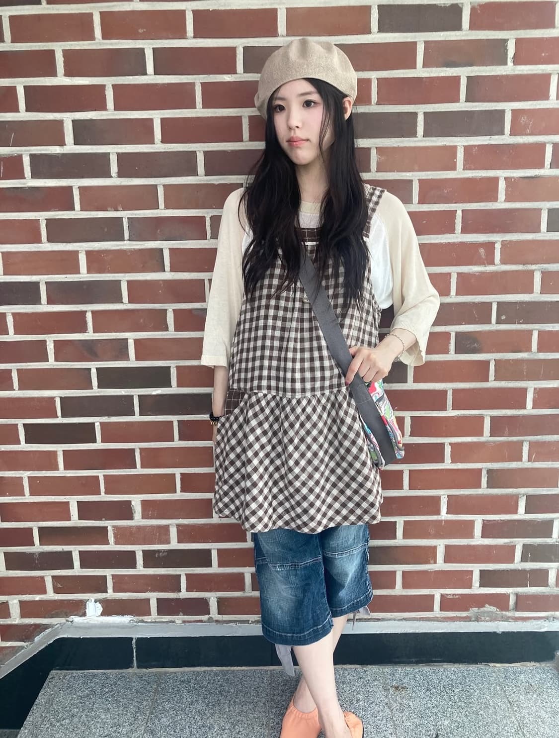 브라운 코지 모리걸 빈티지 코디세트 3pcs 상품이미지3