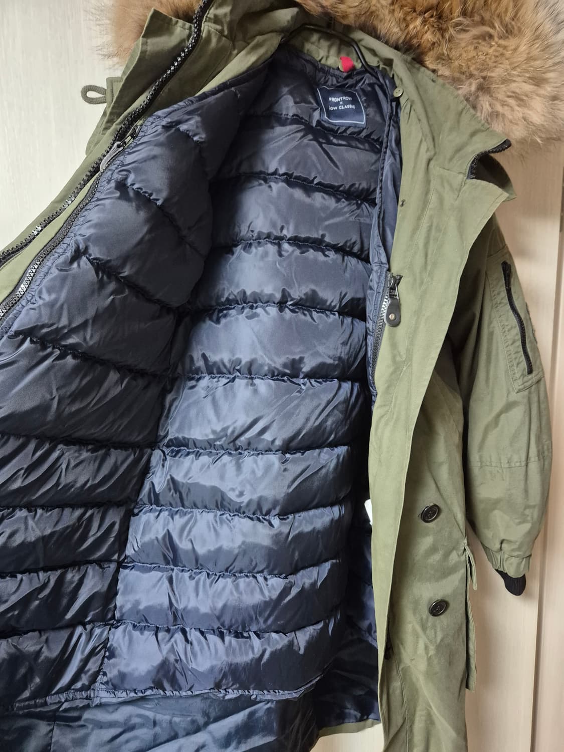 프론트로우 x 로우클래식  프리미엄 밀리터리 구스 다운 파카 상품이미지6