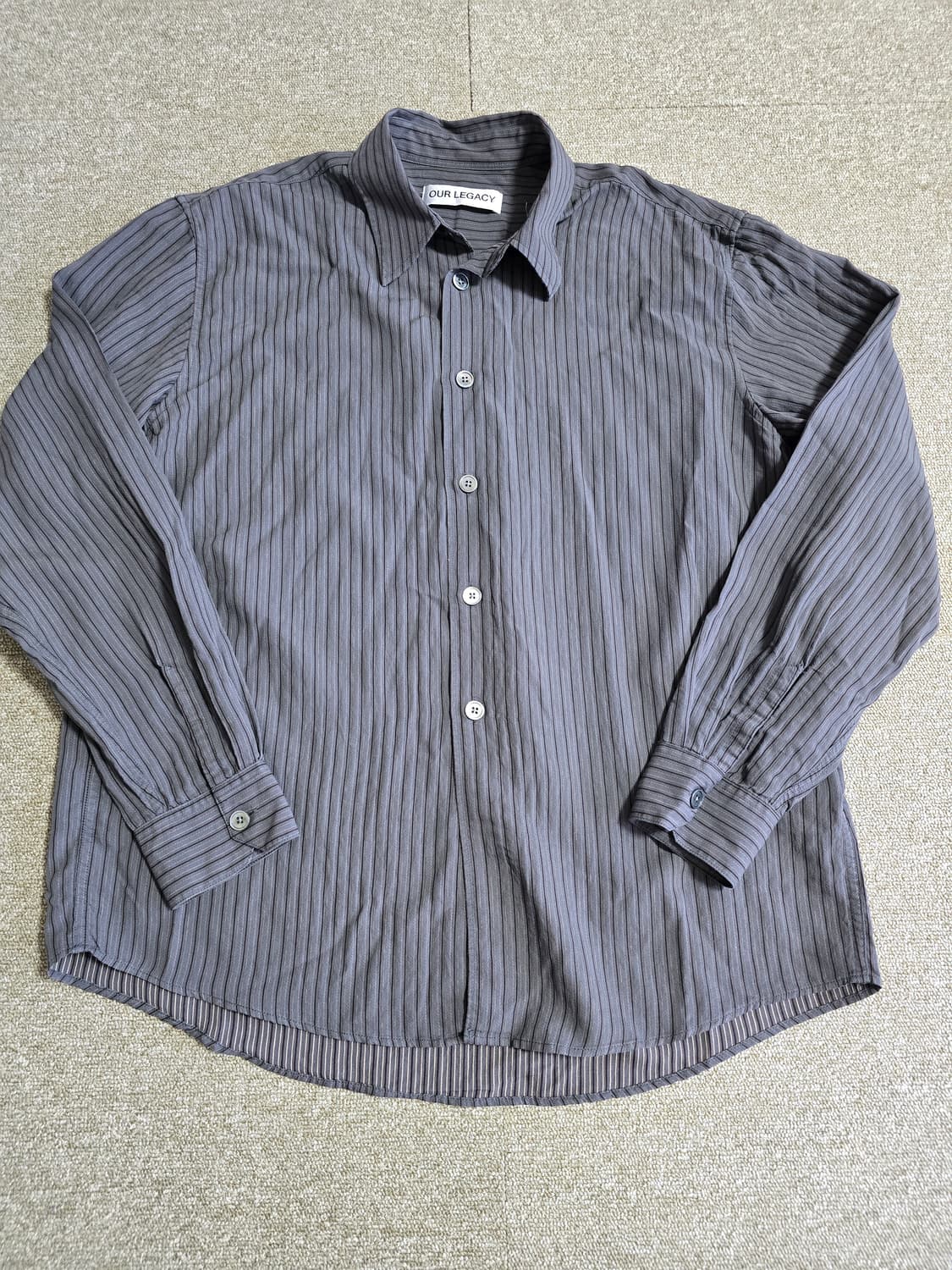 OUR LEGACY BEYOND 스트라이프 셔츠 48 아워레가시 새제품 상품이미지1