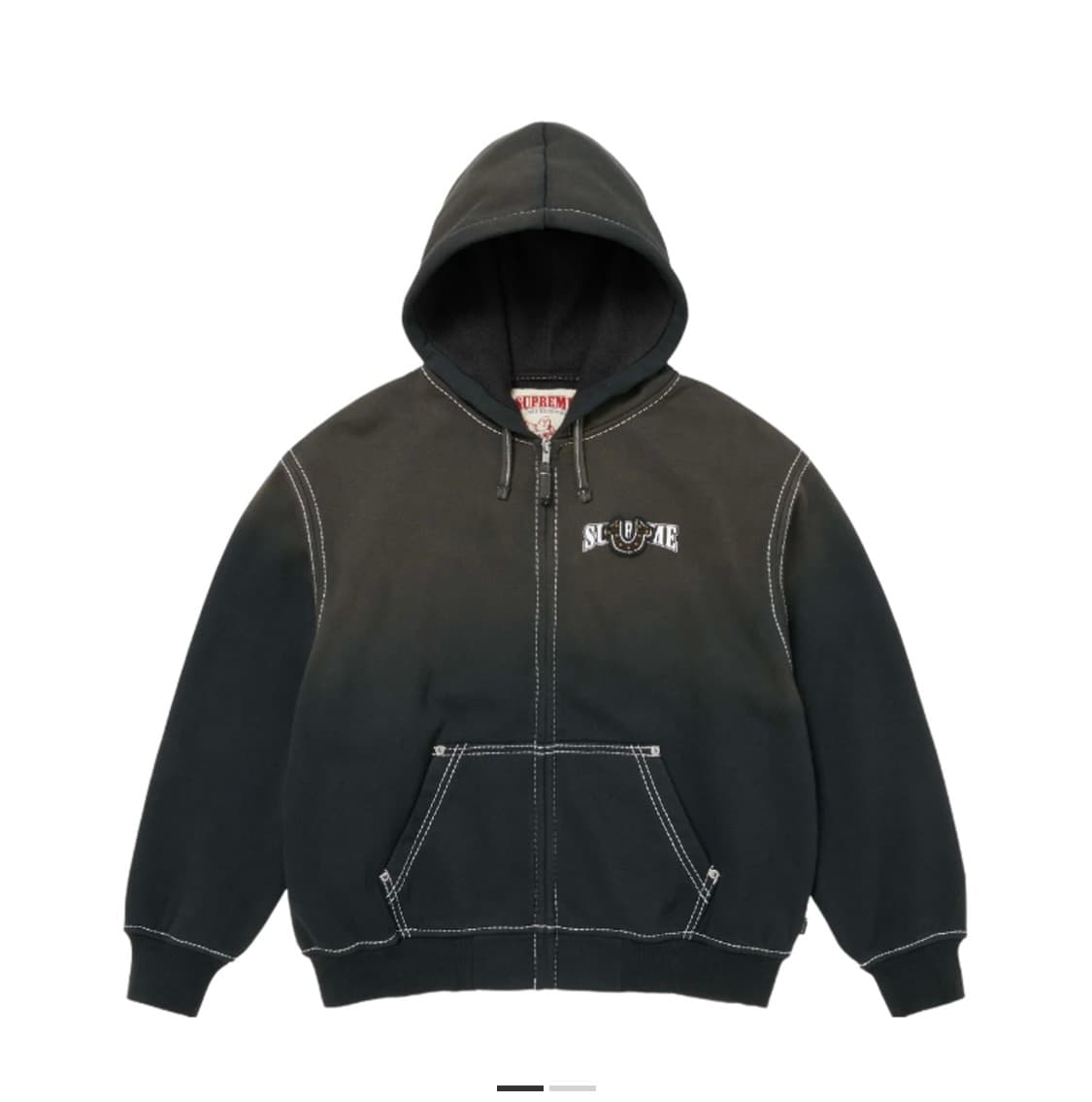 슈프림 x 트루릴리전 집업 후드 스웨트셔츠 블랙 - 25FW 상품이미지1
