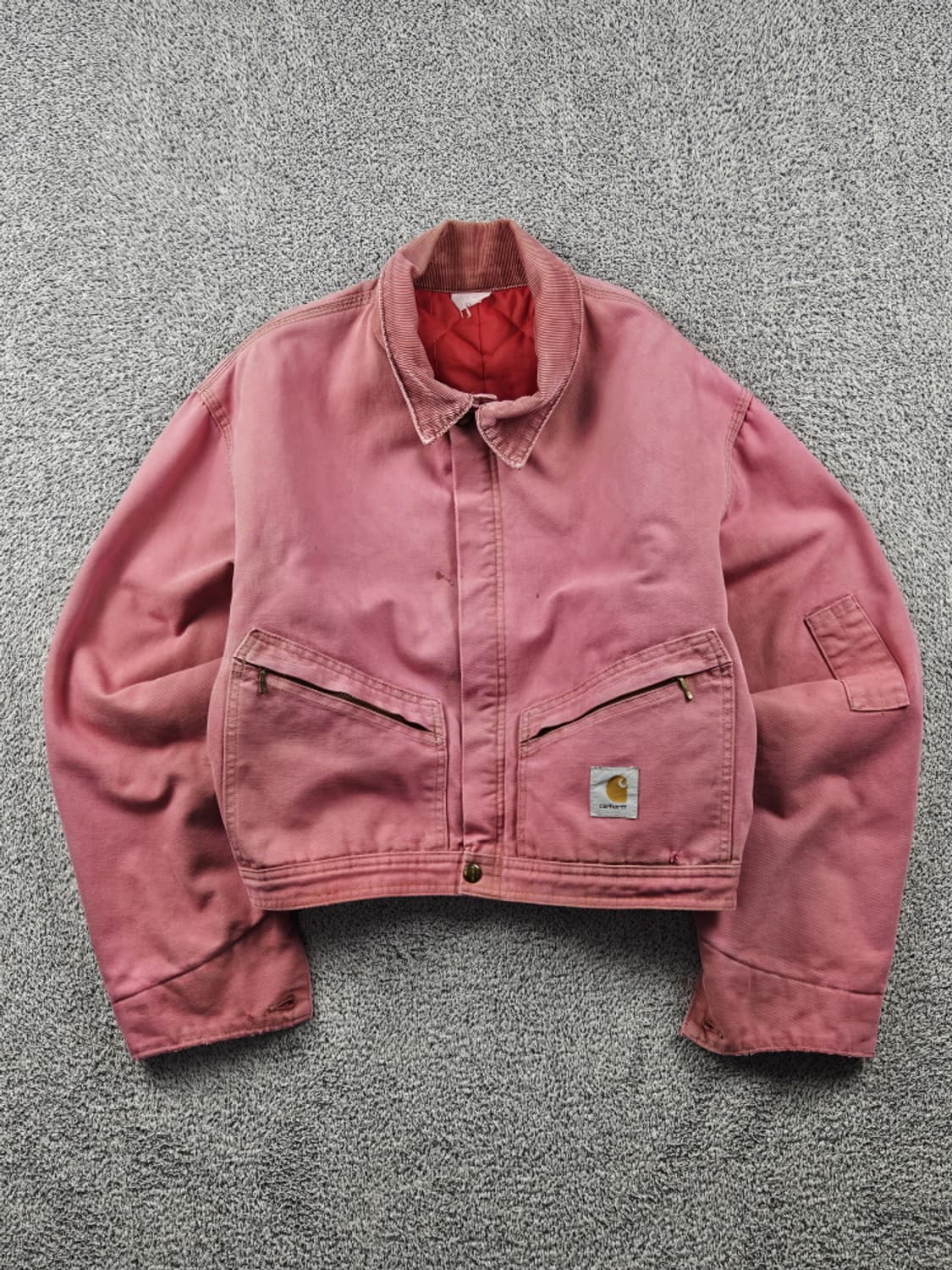 칼하트 커버올 핑크다잉 크롭 커스텀 자켓 ( L ) / 10597 상품이미지1