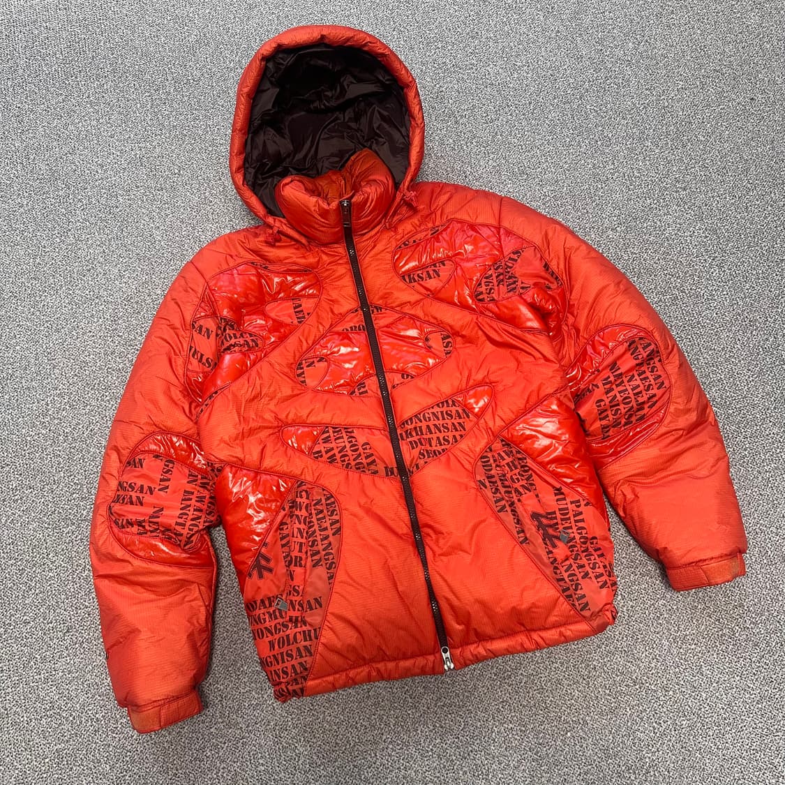 코오롱 오렌지 후드 패딩 상품이미지1