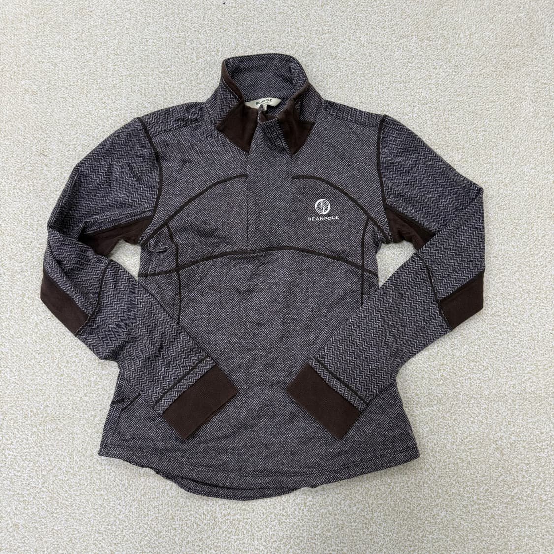 95 빈폴 여성 헤링본 반집업 스웨터0126T1 상품이미지1