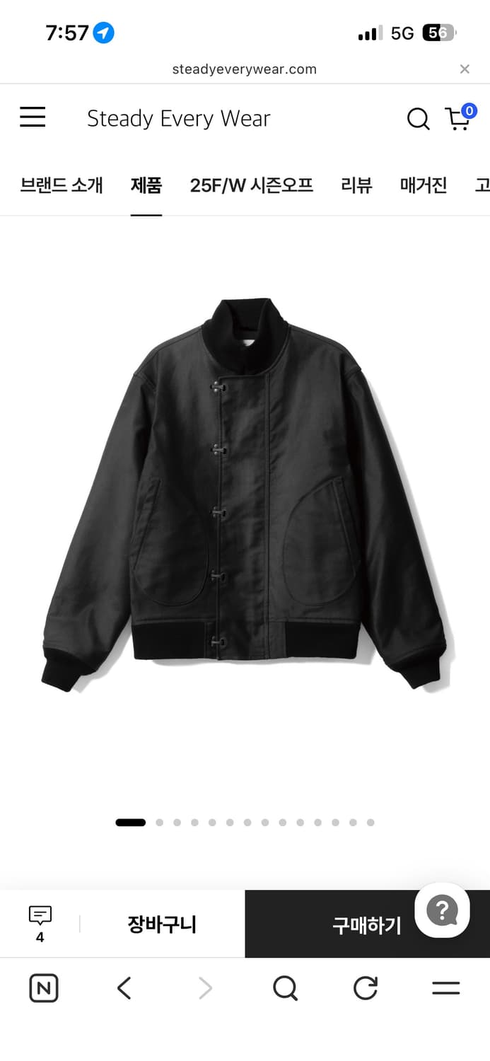 택포55) SEW N-1 후크 덱 자켓 블랙 3사이즈 스테디에브리웨어 상품이미지1