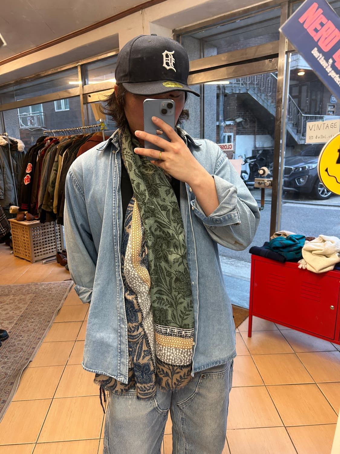 Vintage floral scarf 상품이미지5