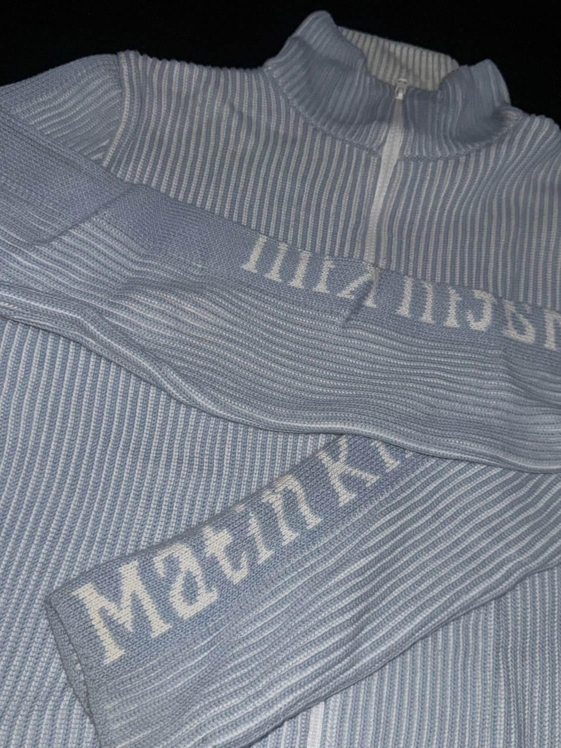 마뗑킴 슬리브 집업 가디건 스카이블루 상품이미지4