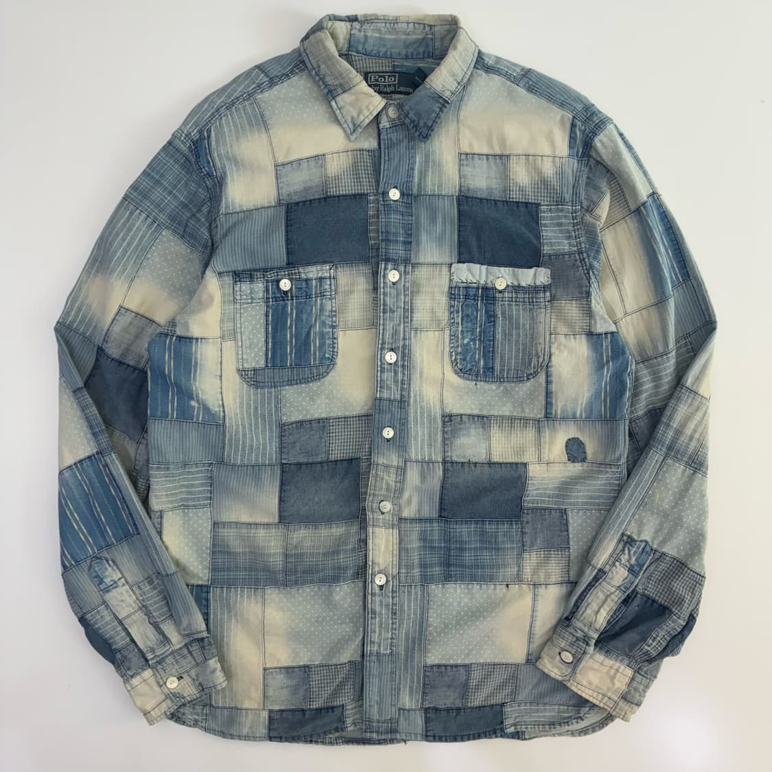 Polo  폴로 랄프로렌 인디고 패치워크 워크 셔츠  상품이미지1