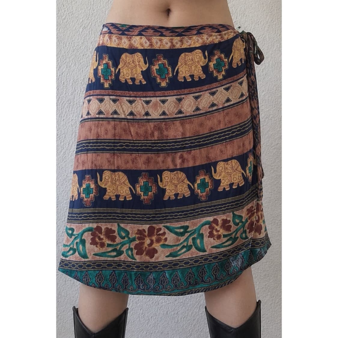 유니크 패턴 보헤미안 스커트 상품이미지1