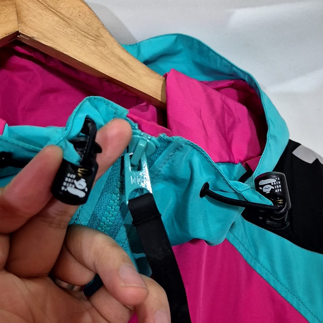 Bape 베이프 컬러블록 포켓터블 나일론 자켓 상품이미지7