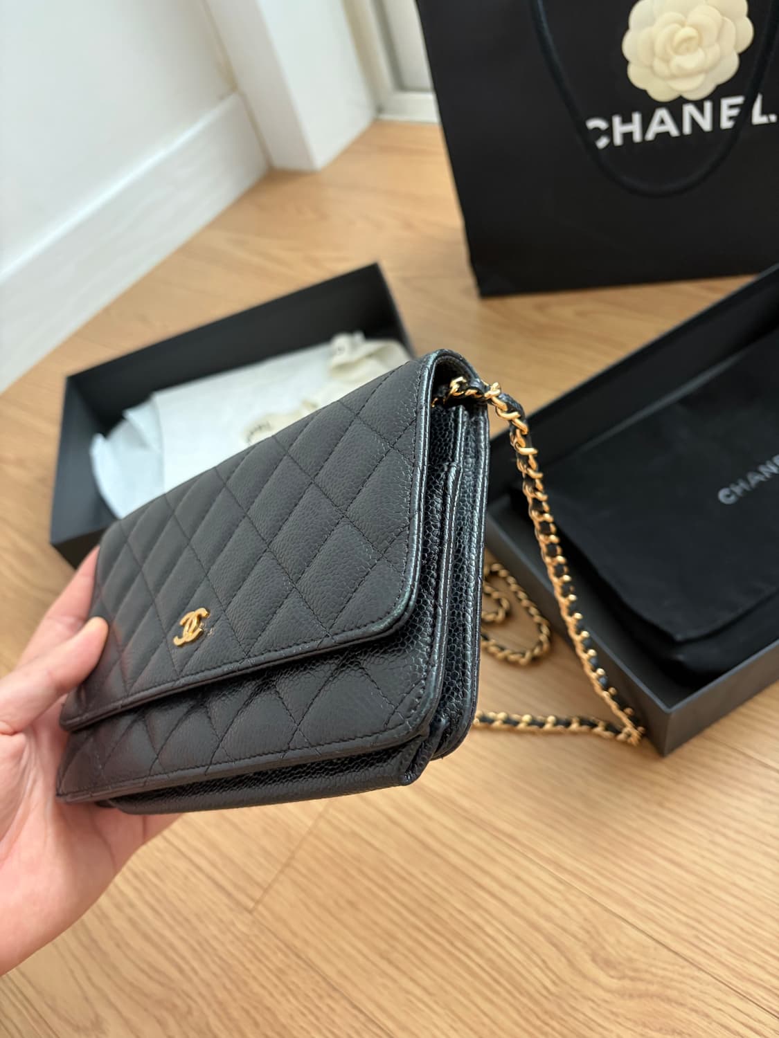 샤넬 woc 캐비어 금장 상품이미지4