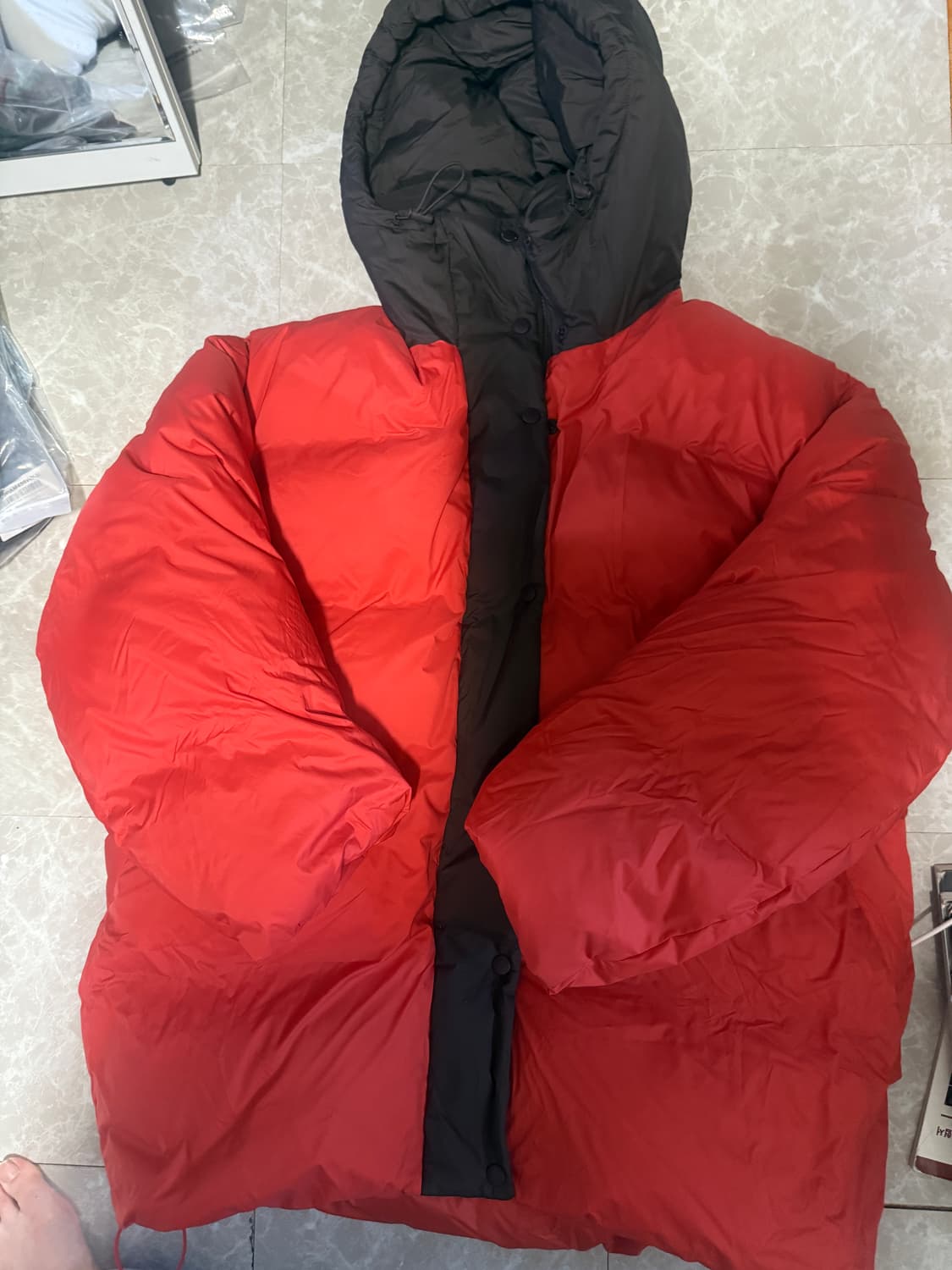 2XL 유니클로 마르니 패딩 오렌지 상품이미지1