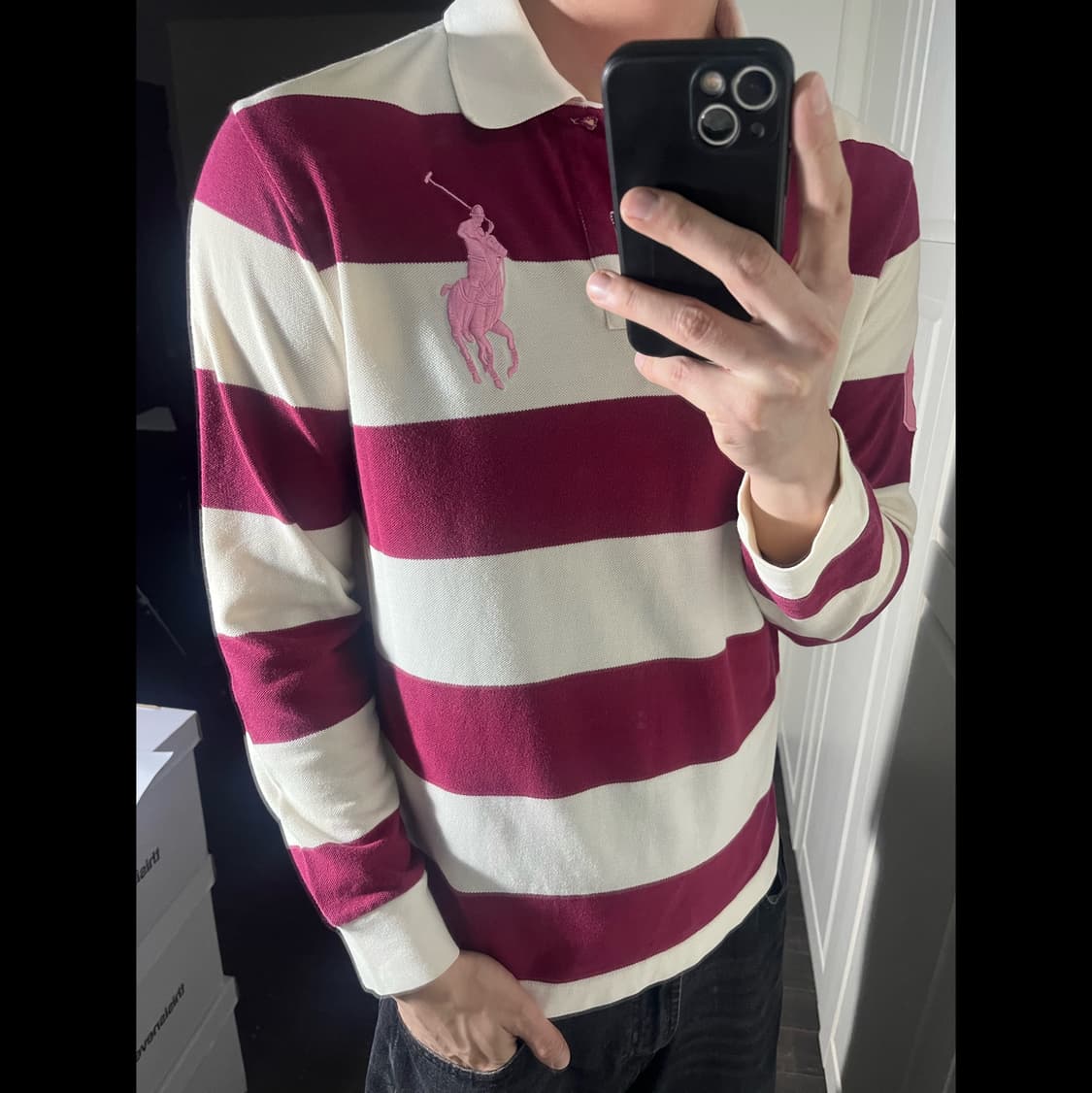 [L] POLO 폴로 빅포니 럭비티셔츠 상품이미지1