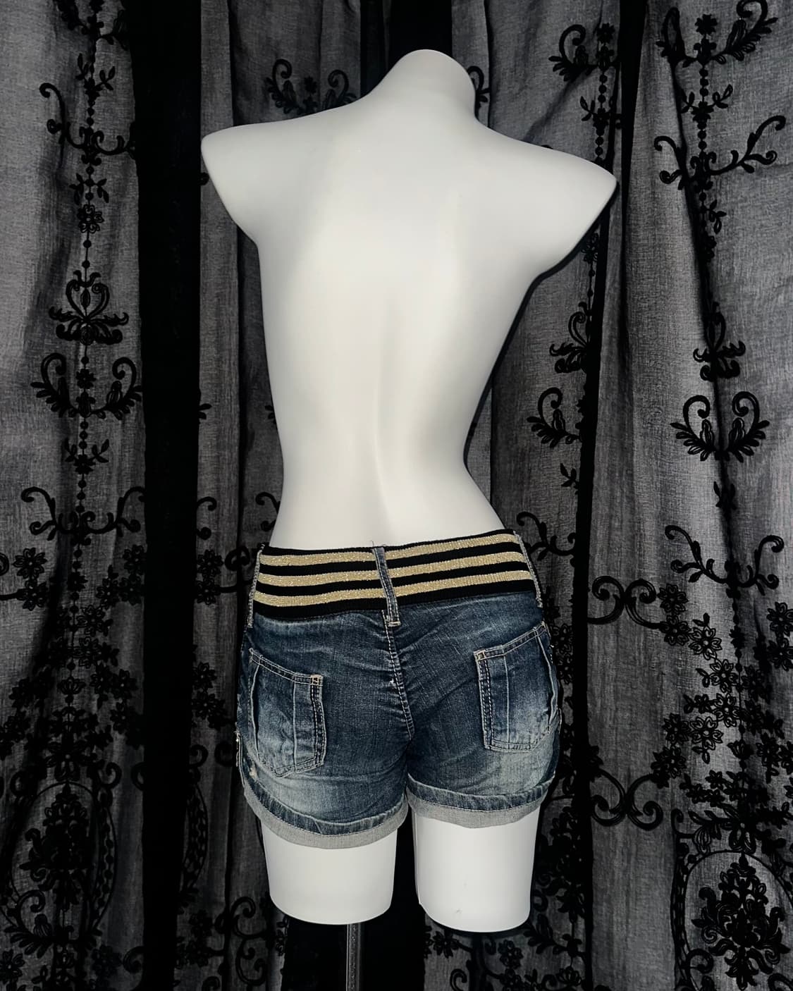 Gyaru banded denim shorts 상품이미지3