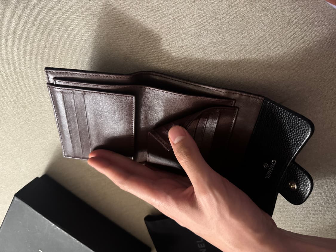샤넬 샤넬 블랙 (샤넬 클래식 스몰 플랩 월렛 ) 지퍼 포함 S급 상품이미지4
