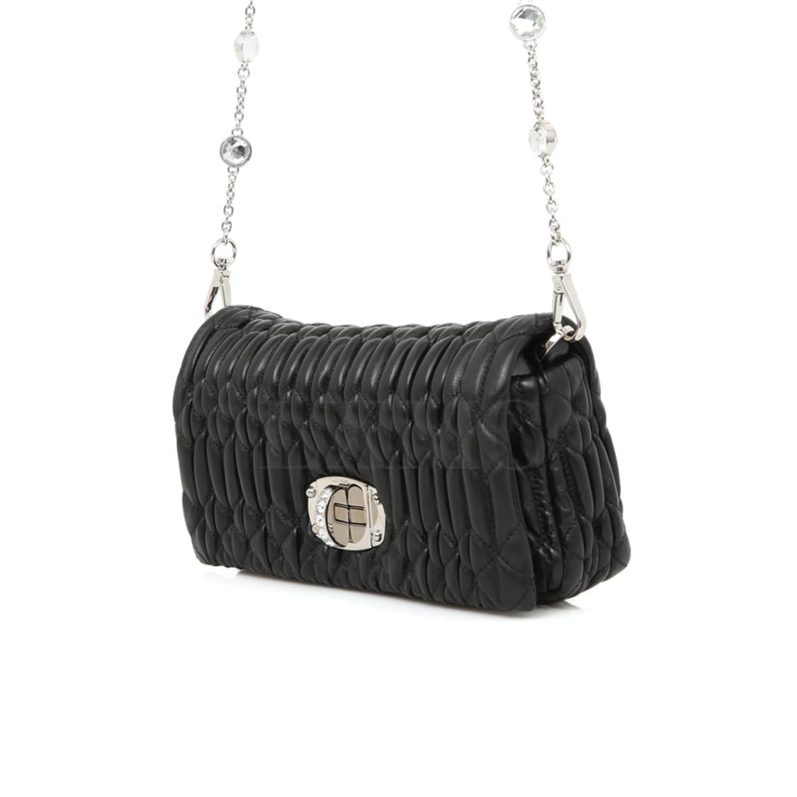 미우미우 나파 크리스탈 체인 크로스백 블랙 미니백 5BP079 상품이미지2