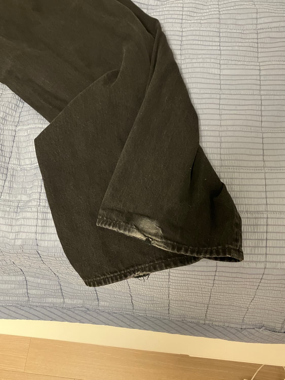 (34) 유니클로 와이드 스트레이트진 블랙 일본판 상품이미지2