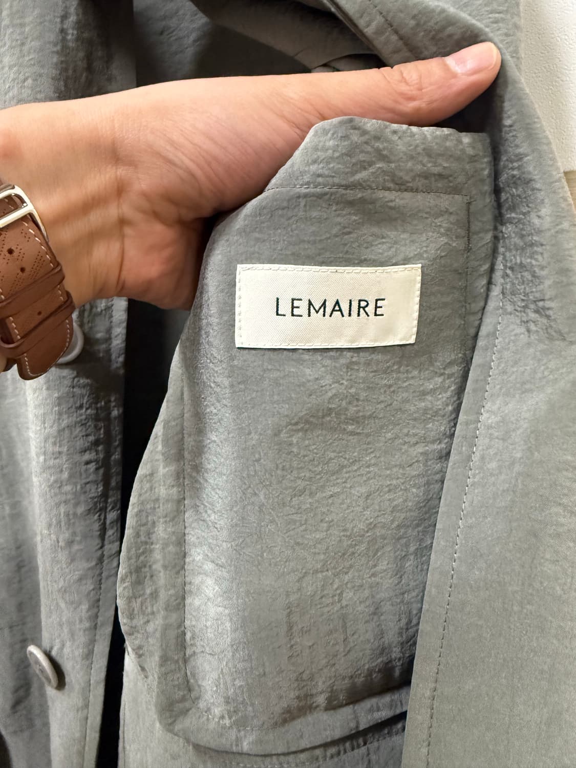 [46]르메르 24ss 드라이실크 4포켓 오버셔츠자켓 애쉬그레이 상품이미지6