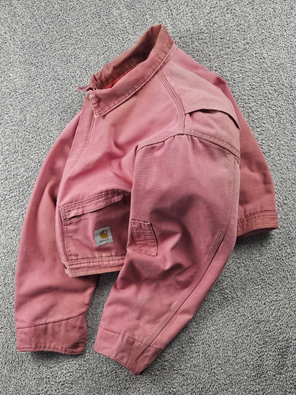 칼하트 커버올 핑크다잉 크롭 커스텀 자켓 ( L ) / 10597 상품이미지3