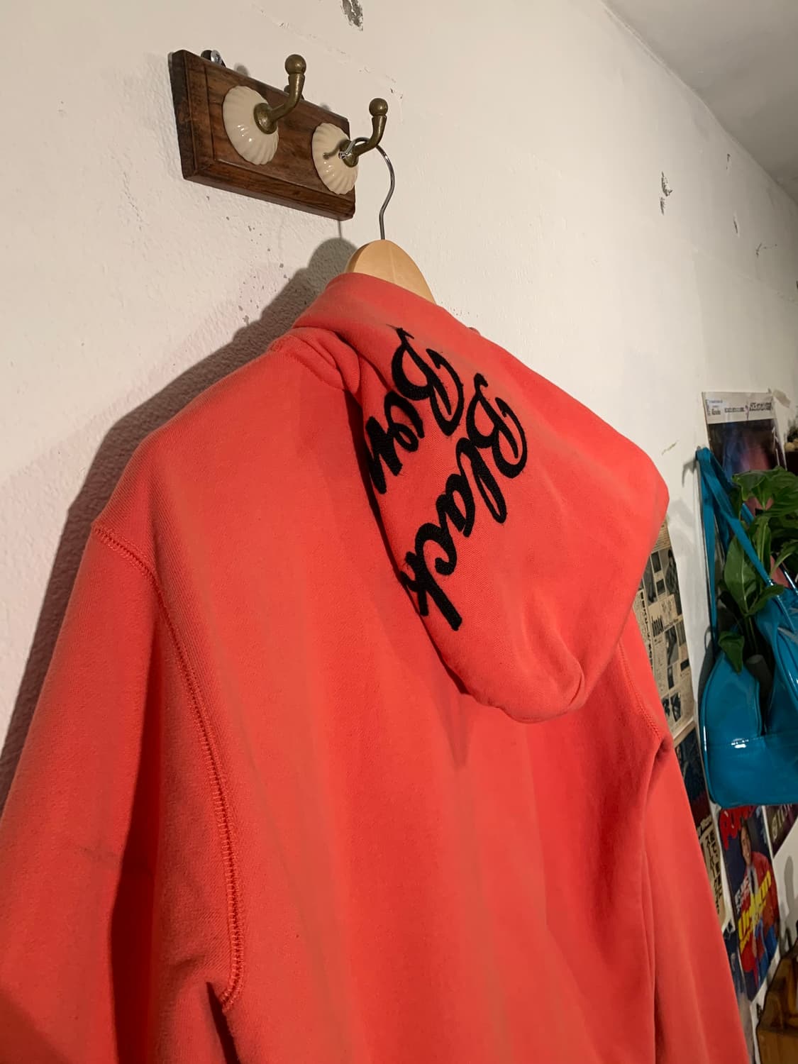 토요엔터프라이즈 체인스티치 수베니어 스컬 오렌지 후드 집업 상품이미지5