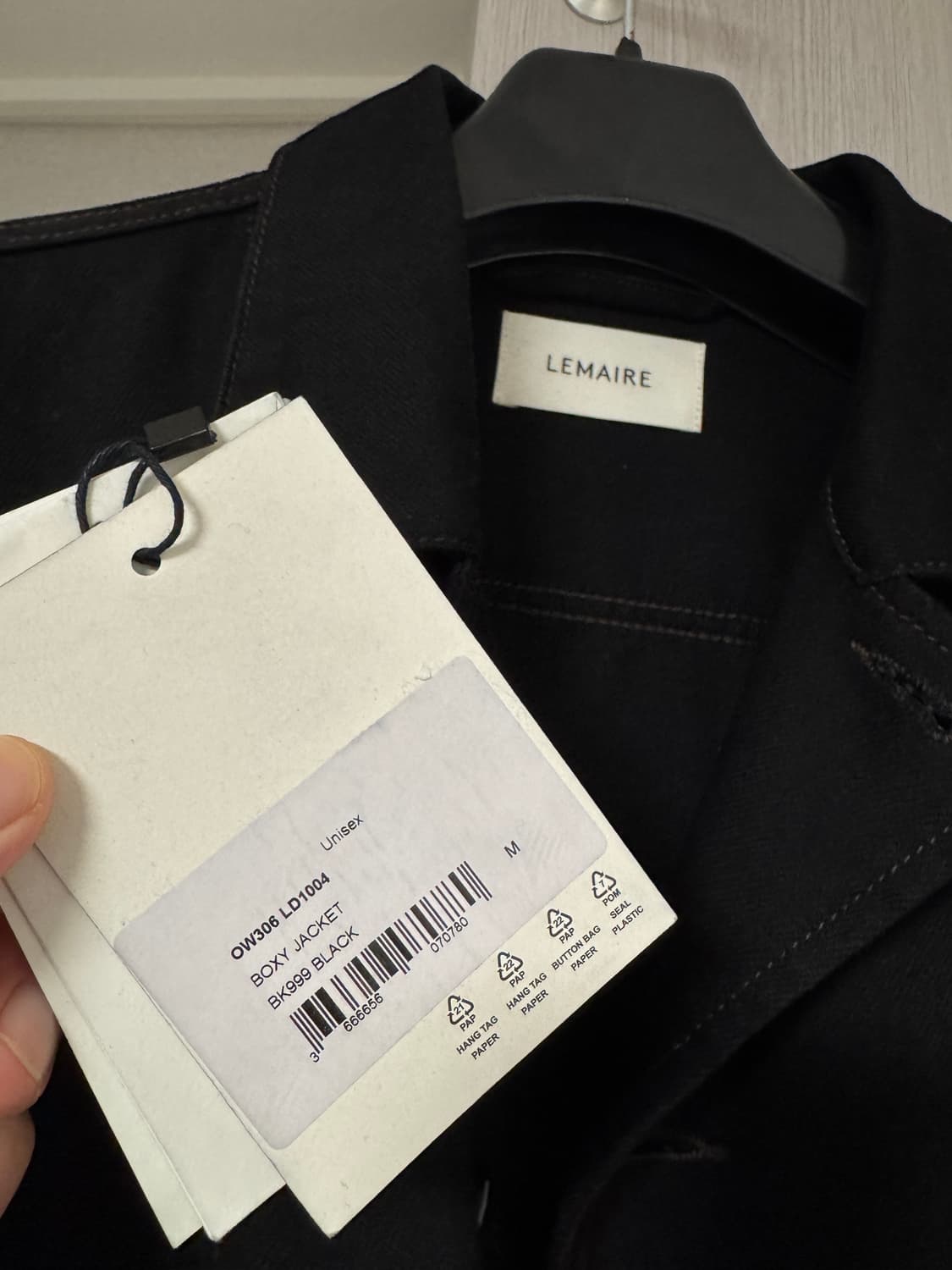 르메르 박시자켓 블랙 M 상품이미지4