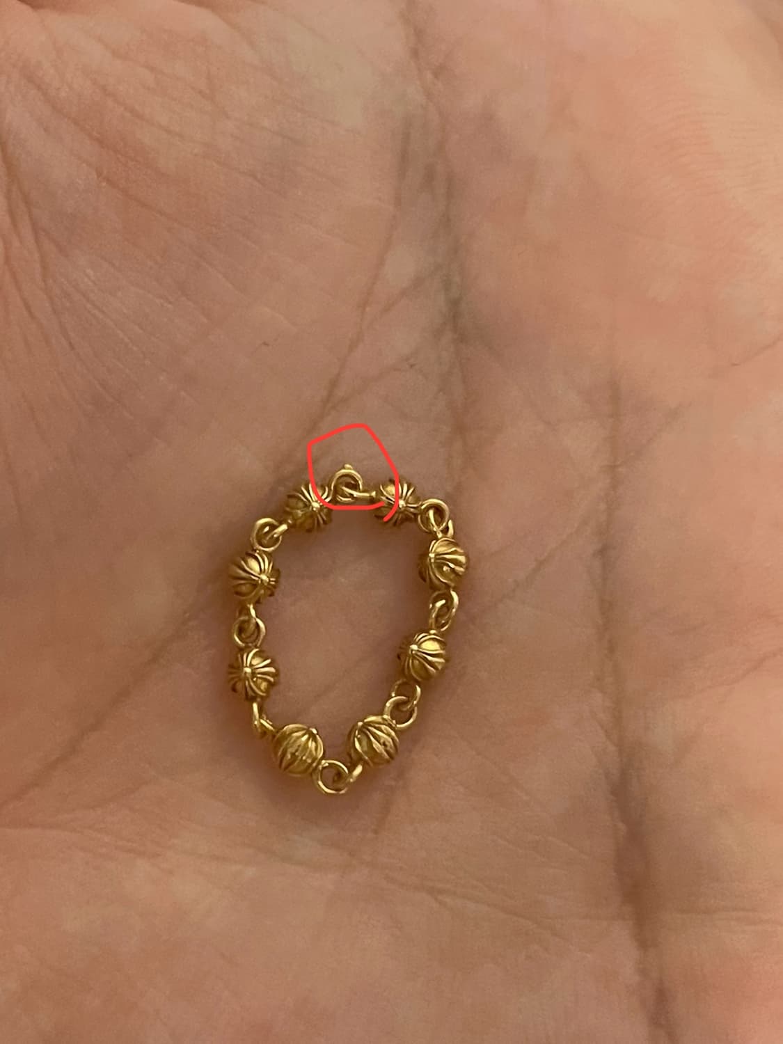 크롬하츠 22k 비즈 체인링 한국/일본 5호 상품이미지8