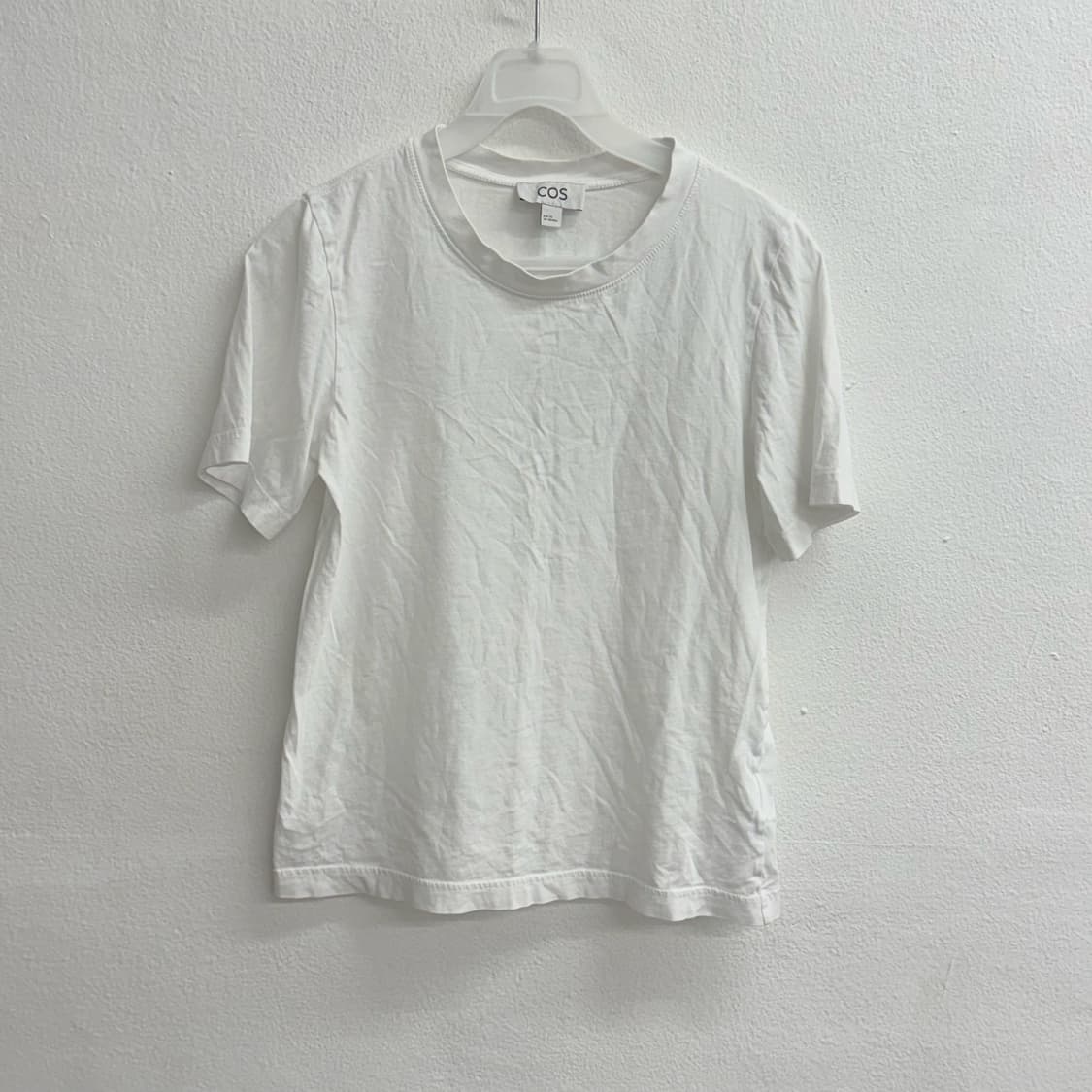 Cos 여성용 크롭 화이트 반팔티 XS 상품이미지1
