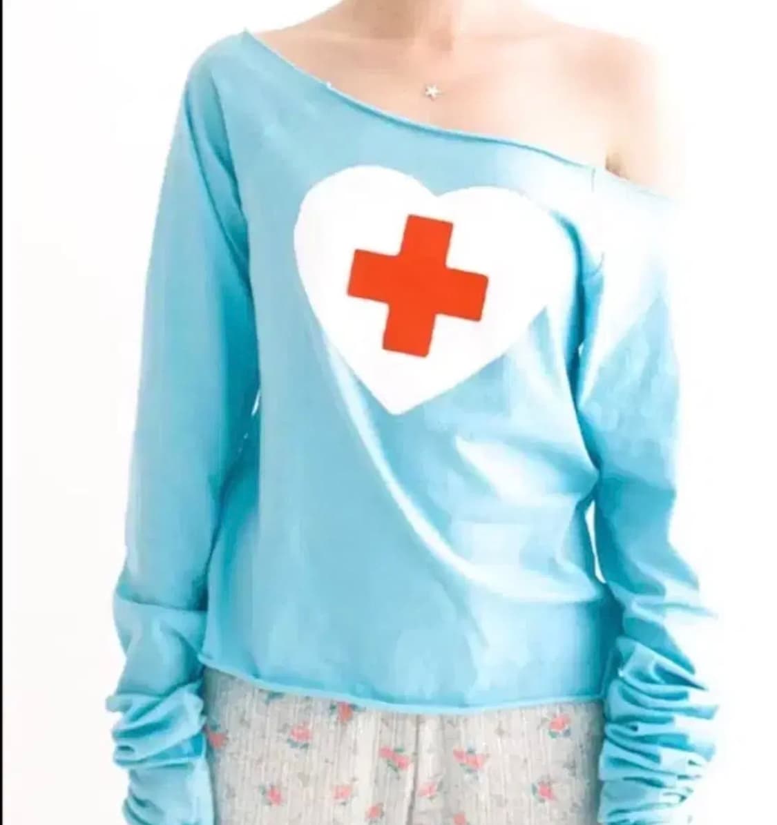 샵페어리 Cherish heart cut off t-shirt mint 상품이미지1