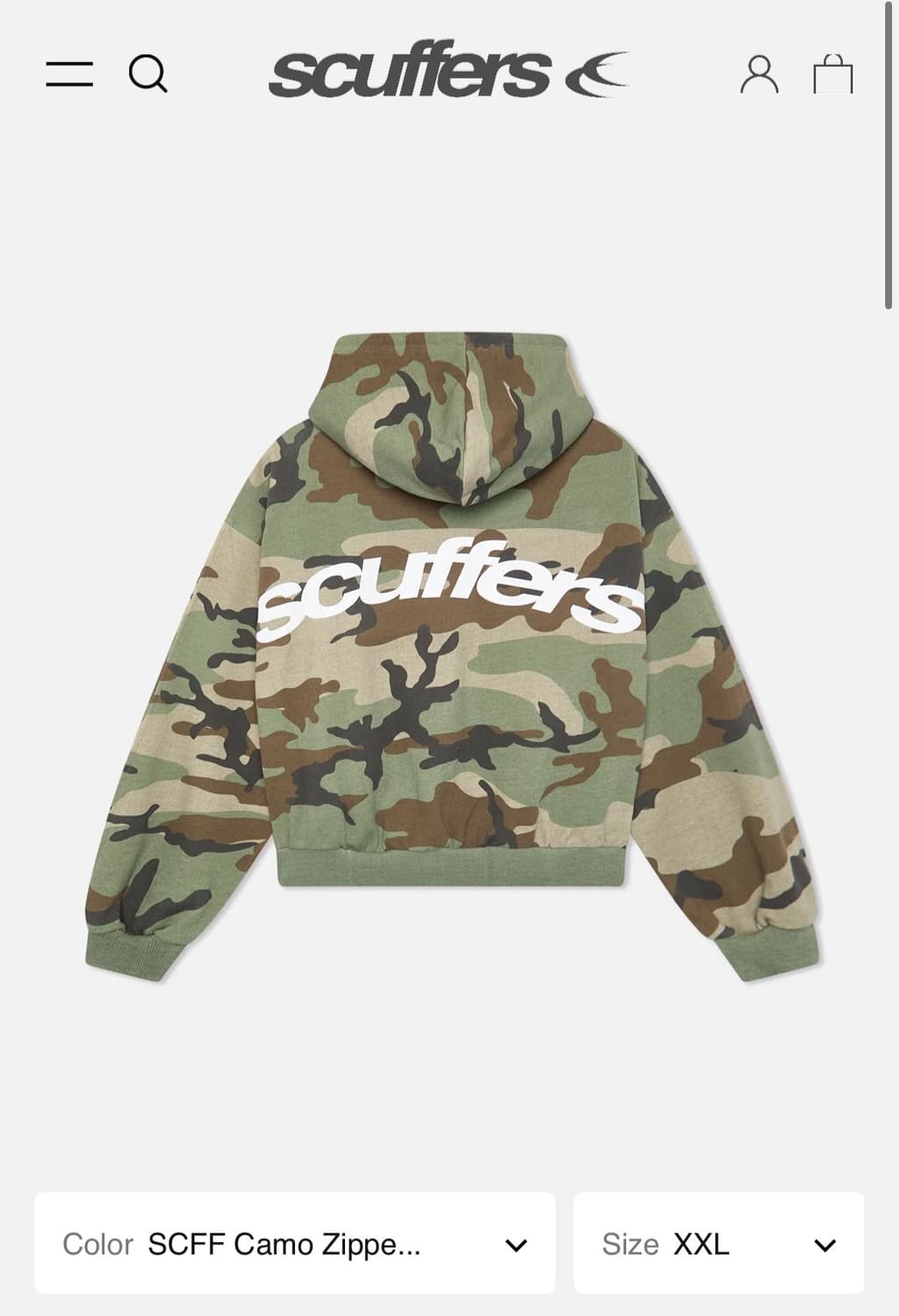 Scuffers 카모 후드집업 상품이미지1