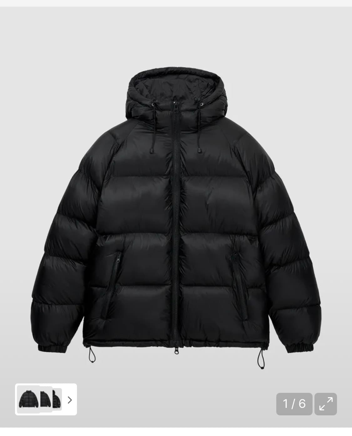 레테르코모 디쉘 크로스 후드 푸퍼 패딩 블랙 상품이미지2