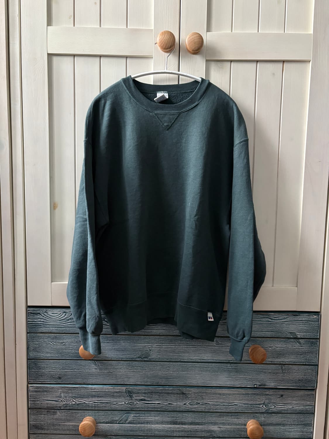 90s 미제 usa 러셀 스웻 맨투맨 다크 그린 L 라지사이즈 상품이미지1