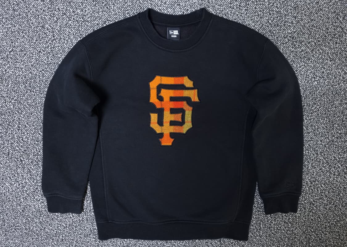 [무료배송][150]뉴에라 키즈 기모 맨투맨 긴팔티 상품이미지1