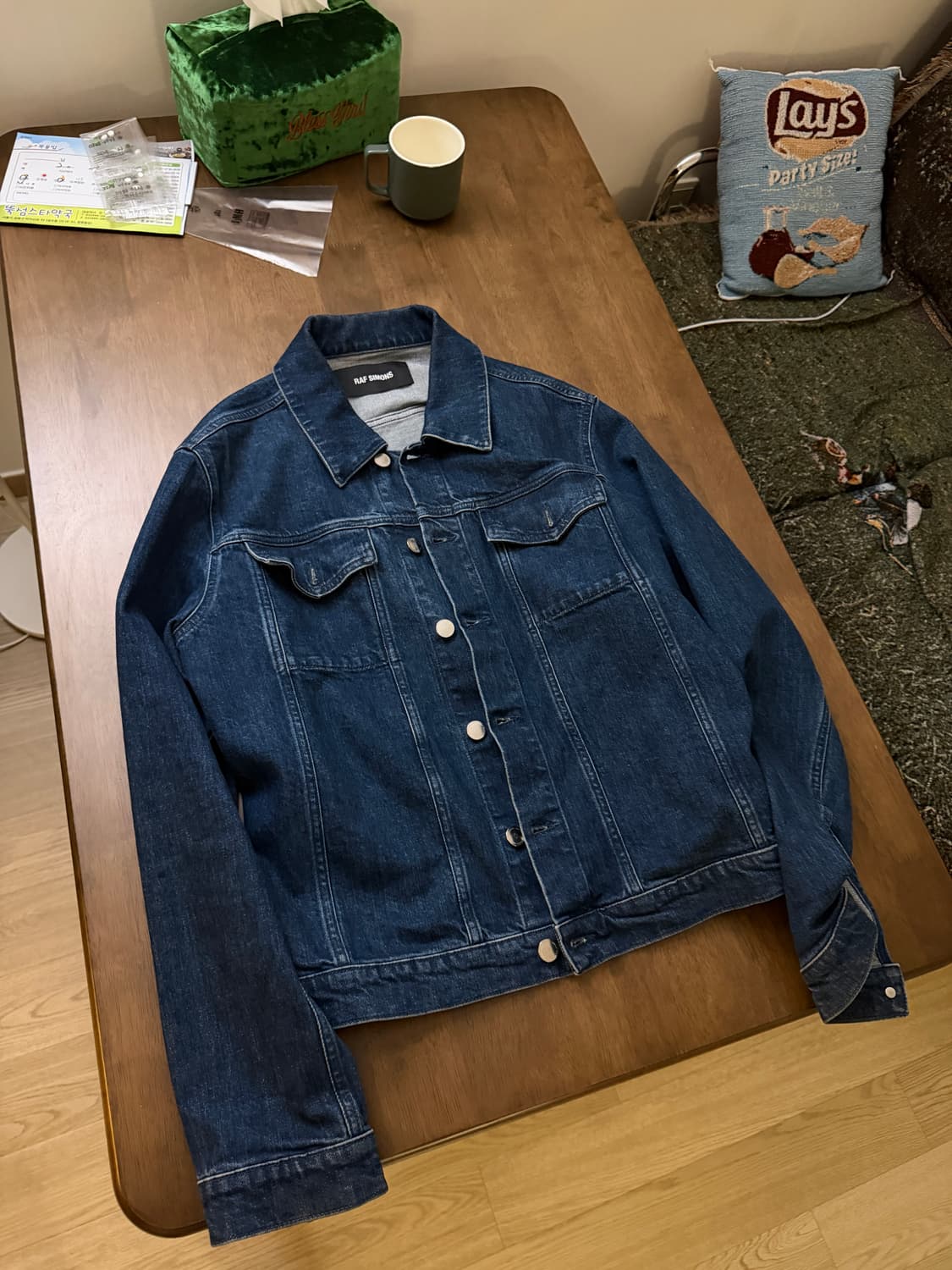 L) 라프시몬스 로고패치 데님자켓 상품이미지1
