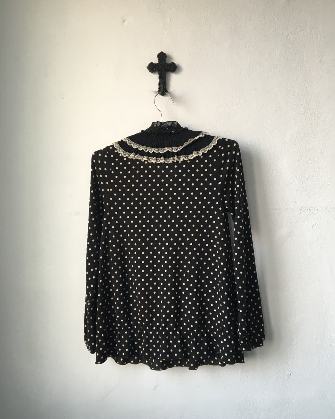 Axes femme dot pattern frill blouse 상품이미지2