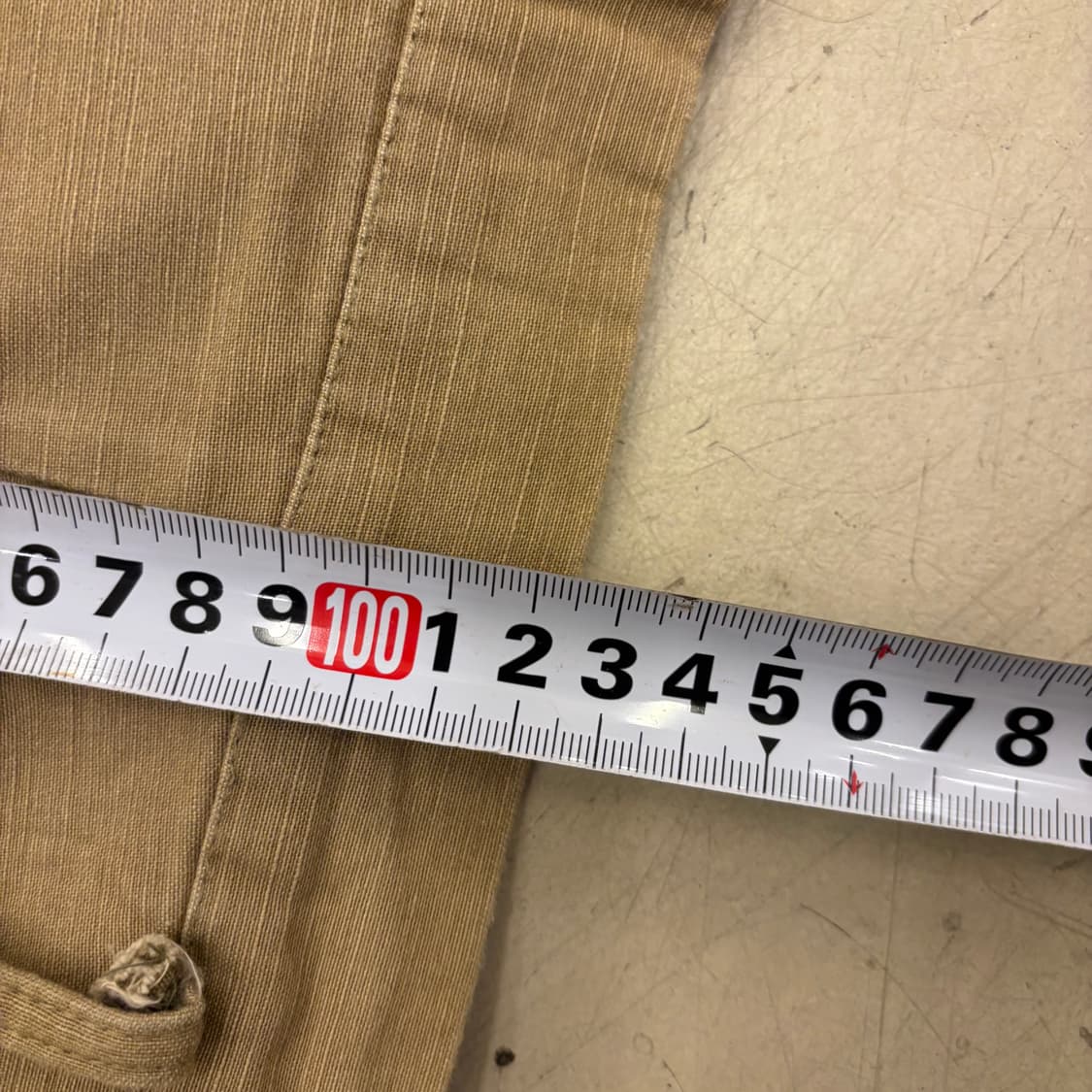 빈티지 베이지 와이드 코튼 팬츠 상품이미지5